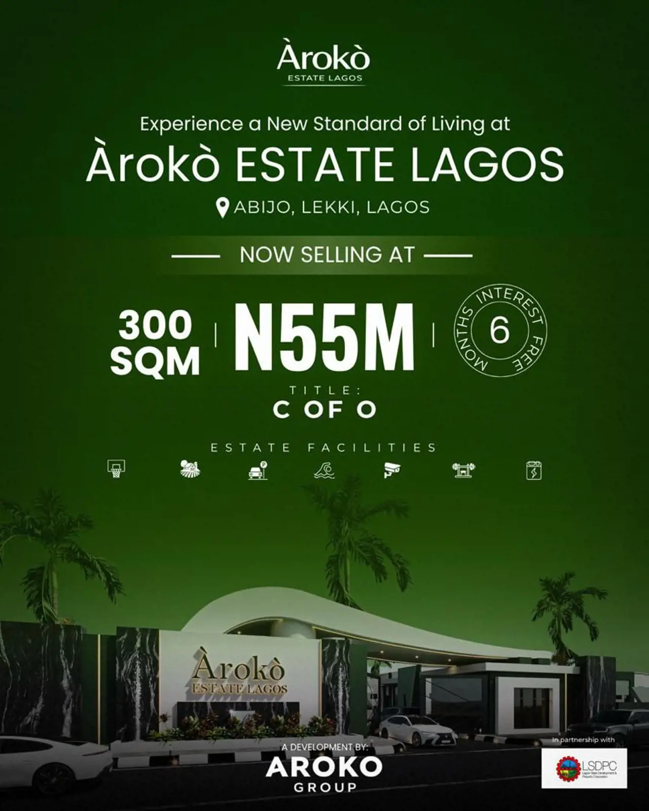 AROKO ESTATE , ABIJO  LEKKI LAGOS