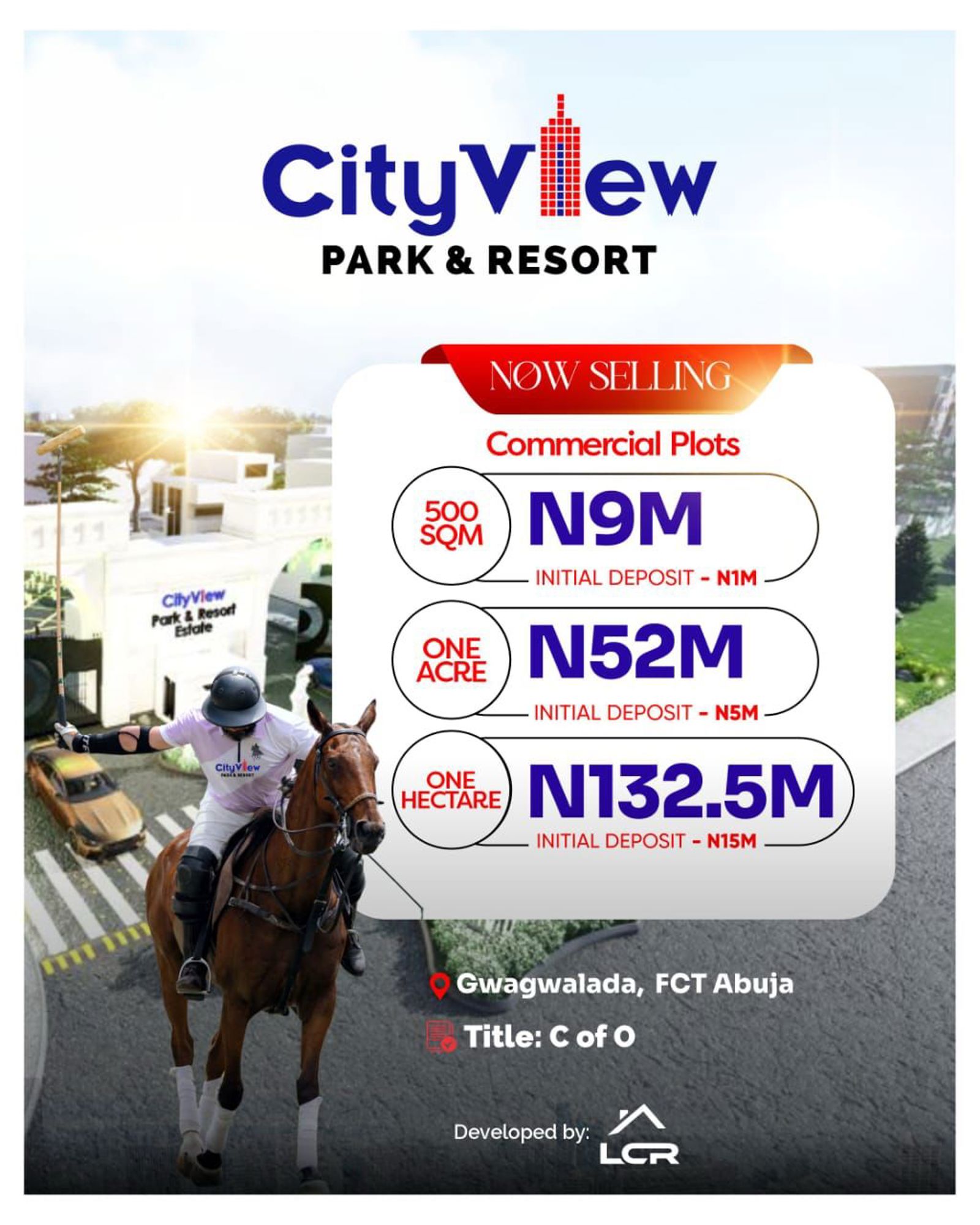 Commercial plot in City view park and resort Gwagwalada Abuja | Land for sale