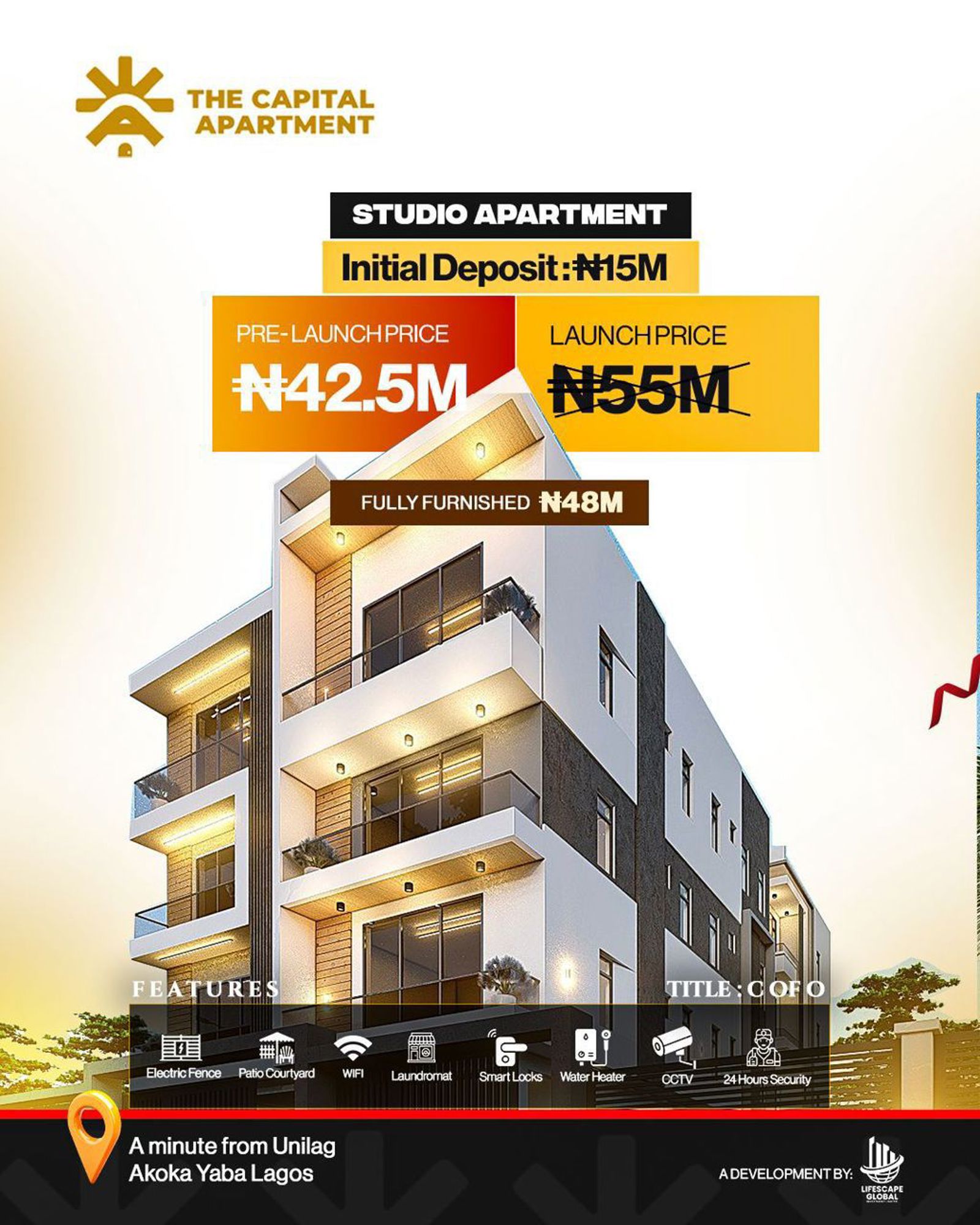 The Most Affordable Serviced Apartment in Unilag, Yaba. Perfect for shortlet, annual rental income and premium living.